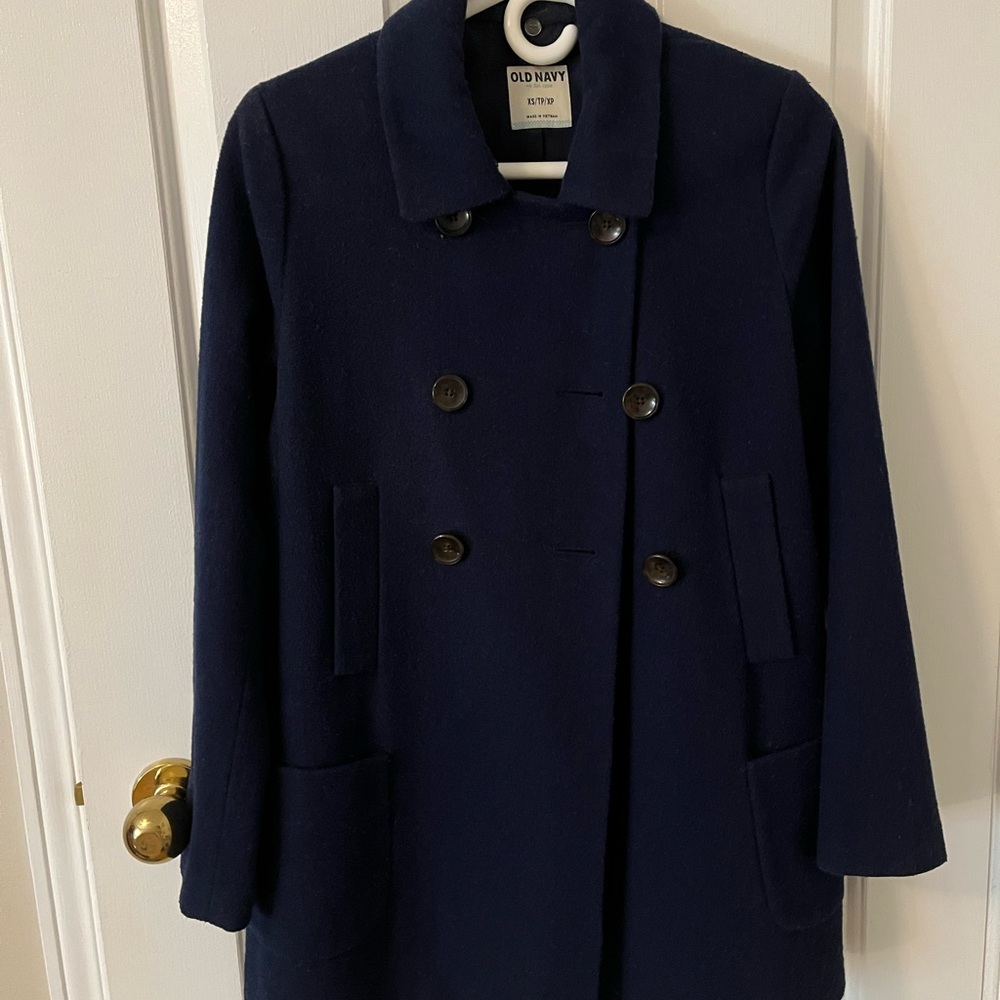 Old Navy Double Breasted Peacoat Wool Blend